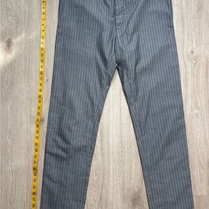 Miu Miu Men's Gray Striped Dress Pants